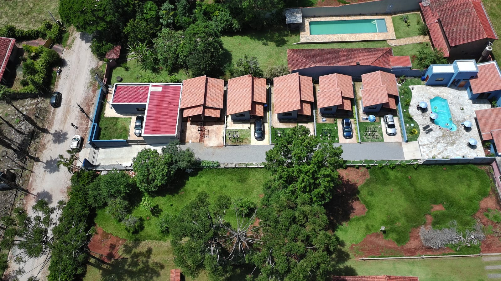 Vista aérea da Pousada Aroma de Café em Socorro SP — Circuito das Águas Paulista